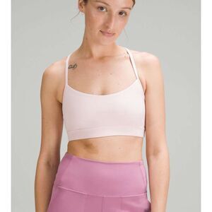 Women Lululemon Flow Y Bra Nulu *Light Support A-C Cups in Flush Pink Size 6